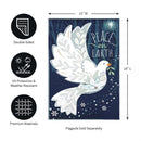 Peace on Earth Dove Burlap Garden Flag