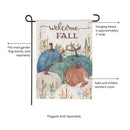 Welcome Fall Pumpkins Burlap Garden Flag