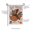 Tom Turkey Thanksgiving Burlap Garden Flag