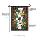 Holiday Joy Burlap Garden Flag