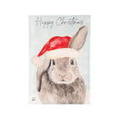 Merry Christmas Bunny Burlap Garden Flag