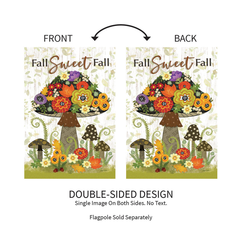 Fall Sweet Fall Burlap Garden Flag