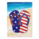 Patriotic Flip Flop Burlap Garden Flag