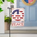 United In Peace Burlap Garden Flag
