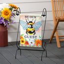 Bee Summer Burlap Garden Flag