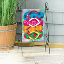 Stacked Flip Flop Burlap Garden Flag