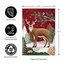 Woodland Storybook Reindeer Burlap Garden Flag_x000D_