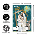 Oh Holy Night Burlap Garden Flag_x000D_