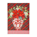 Chinoiserie Christmas Burlap Garden Flag