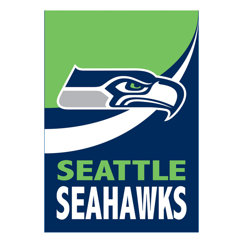 Seattle Seahawks Burlap Flag GDN Size