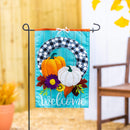 Buffalo Check Fall Wreath Garden Linen Flag