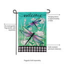 Dragonflies and Wildflowers Garden Linen Flag
