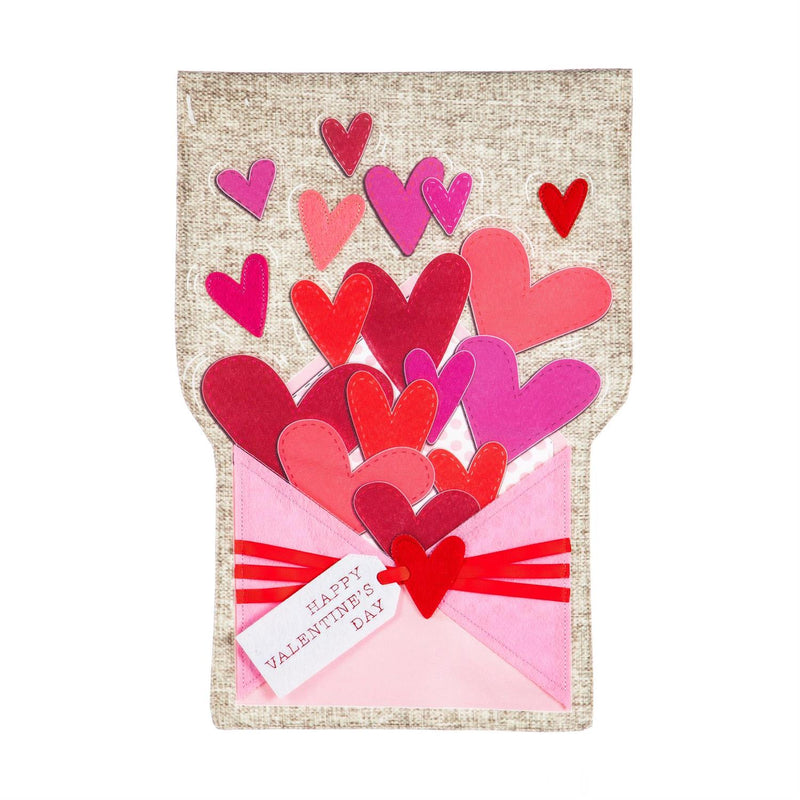 Envelope of Wishes Garden Linen Flag