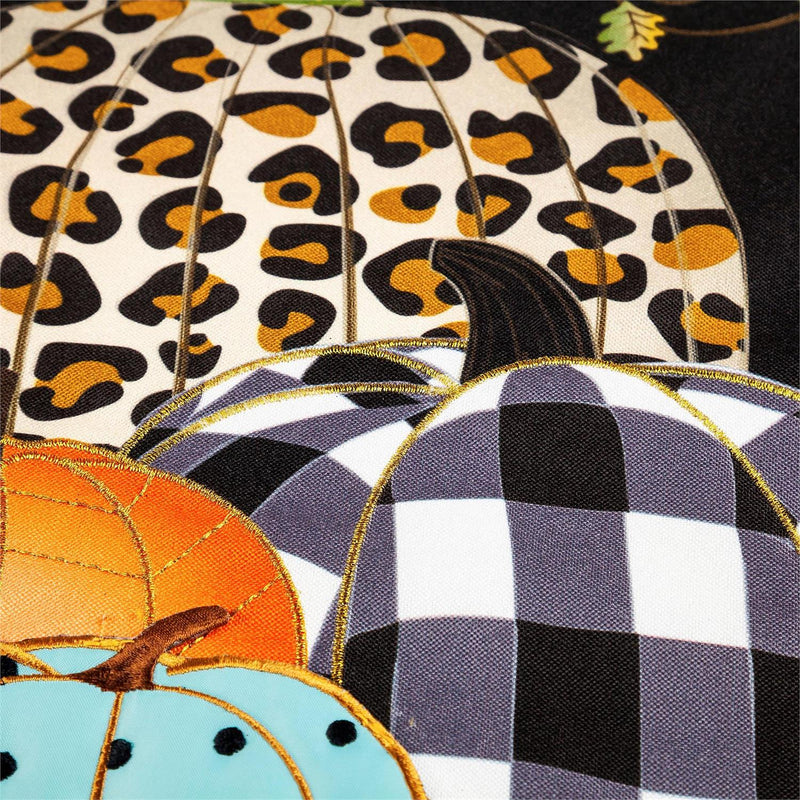 Mixed Print Pumpkins Garden Linen Flag