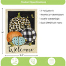 Mixed Print Pumpkins Garden Linen Flag