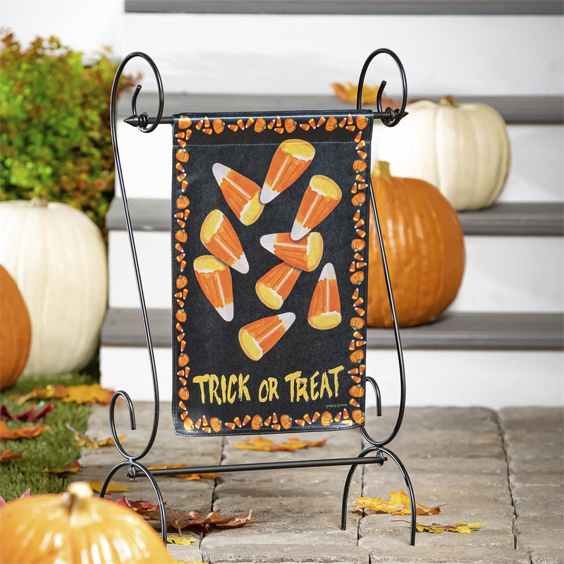 Candy Corn Greetings Garden Lustre Flag