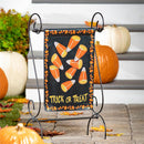 Candy Corn Greetings Garden Lustre Flag