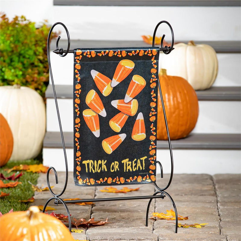 Candy Corn Greetings Garden Lustre Flag