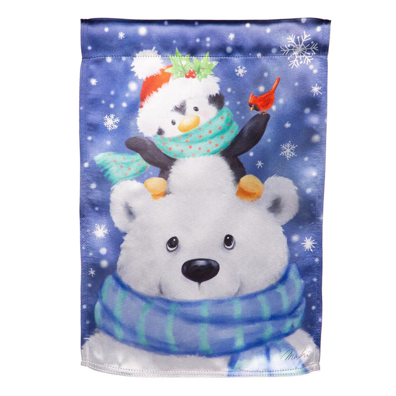 Polar Bear and Friends Lustre Garden Flag