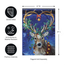 Santa's Reindeer Lustre Garden Flag