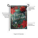 Floral Merry Christmas Lustre  Garden Flag_x000D_