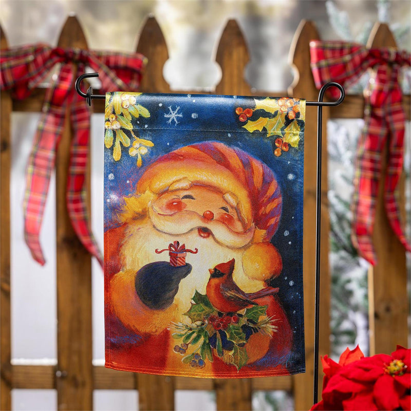 Cheerful Santa Lustre Garden Flag