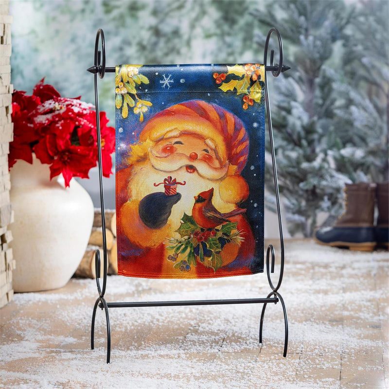 Cheerful Santa Lustre Garden Flag