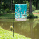 Beach Mason Jar Moire Garden Flag