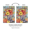 Fall Welcome Boots Moire Garden Flag