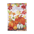 Leaves and Pumpkins Moire Garden Flag