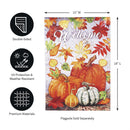 Leaves and Pumpkins Moire Garden Flag