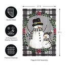 Country Snowmen Moire Garden Flag