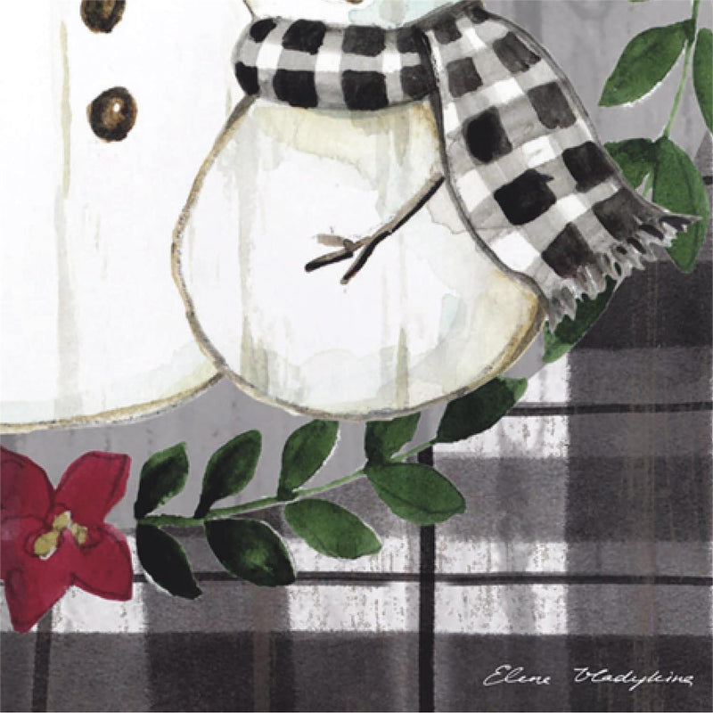 Country Snowmen Moire Garden Flag