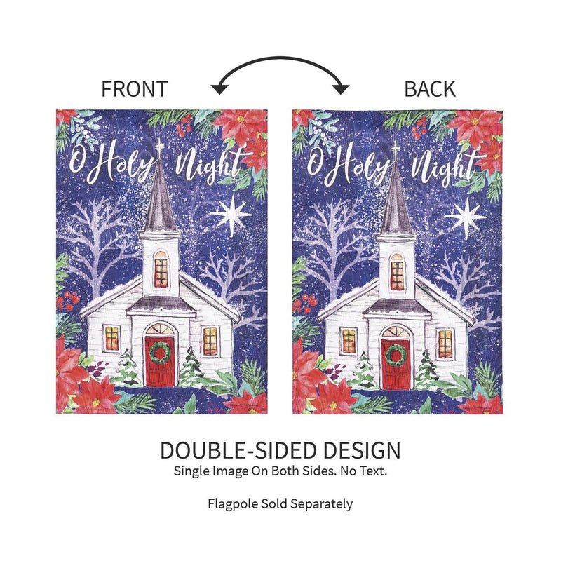 Holy Night Moire Garden Flag