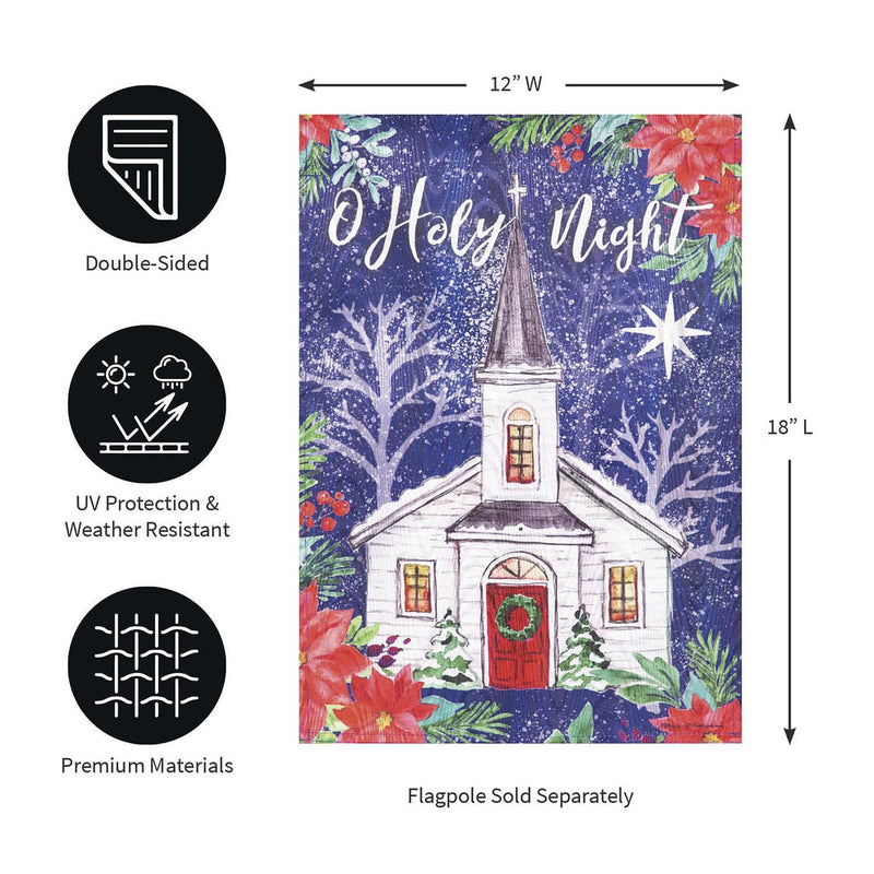Holy Night Moire Garden Flag