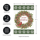 Christmas Cardinal Moire Garden Flag