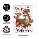Autumn Deer Wreath Moire Garden Flag_x000D_