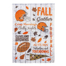 Cleveland Browns Fall Seasonal Moire Garden Flag