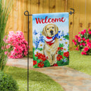 Dog with Patriotic Bandana Garden Suede Flag