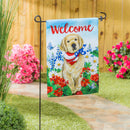 Dog with Patriotic Bandana Garden Suede Flag
