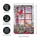 Cardinals in the Window Garden Suede Flag