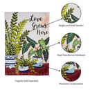 Love Grows Here Houseplants Garden Suede Flag