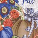 Welcome Fall Neutral Garden Suede Flag