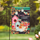 Every moment counts Suede Garden Flag