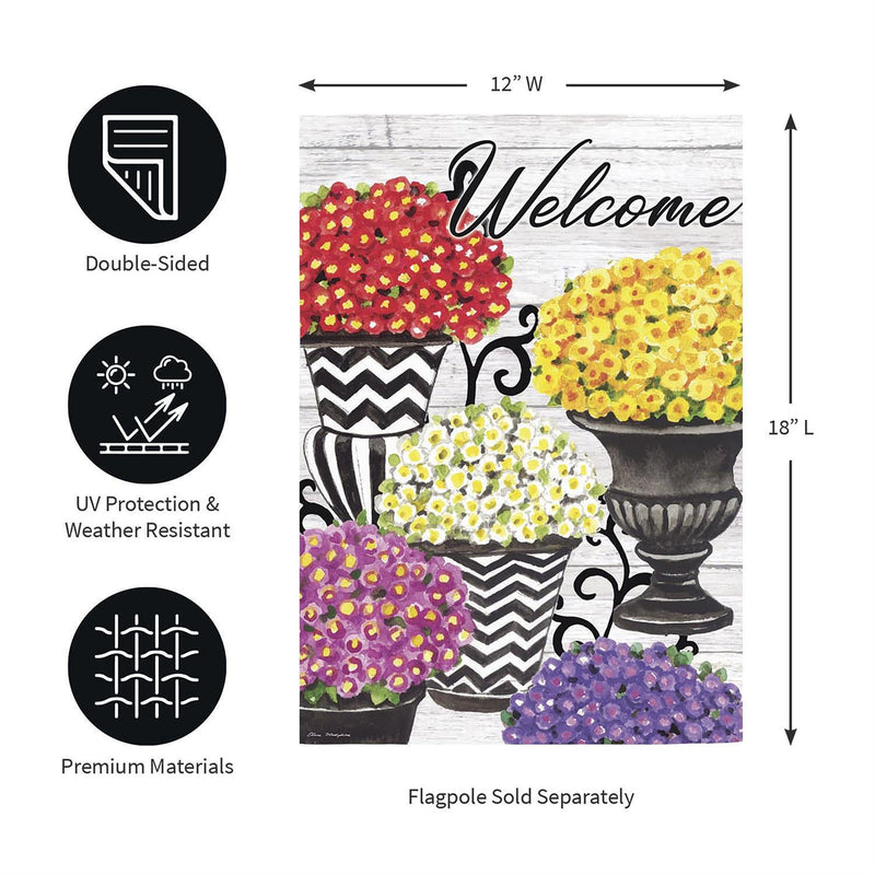 Fall Topiary Suede Garden Flag