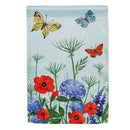 Greenhouse Retreat Floral Suede Garden Flag