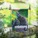 Black Beauties Suede Garden Flag