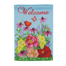 Spring Floral Suede Garden Flag