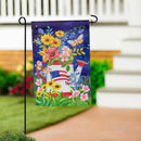 White Watering Can Suede Garden Flag