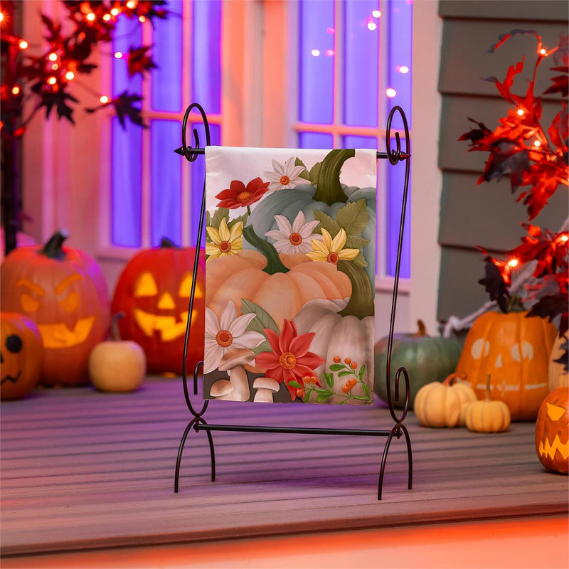 Pumpkin Patch Suede Garden Flag